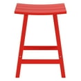 thumbnail image 3 of Costaelm Paradise 24" Poly Plastic Outdoor Patio Counter Stool, Red, 3 of 6