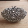 thumbnail image 4 of Bolso de mano plateado dorado con cristales para mujer, cartera de metal para fiesta, nupcial, de noche, con diamantes, especial, 4 of 4