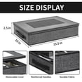 thumbnail image 3 of Aokeyee 2 Pack Silverware Storage Box with Adjustable Dividers, 5 Compartment Silverware Organizer with Lid Handle for Utensil, Flatware, Knives, Gray, 3 of 7