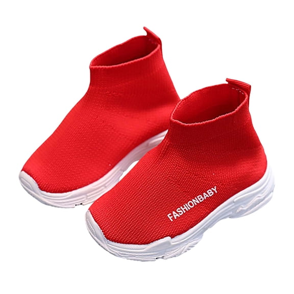 VUHXZWAF Boys Sneakers Walking Slip on Shoes Lightweight Breathable Running High Top Shoes Size 7