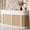 1.8-meter white rattan, variant on Esheno Fully Assembled Reception Desk Stainless Steel Finish Modern Wooden 110 lbs Capacity 2 Storage Front Counter for Office Beauty Salon Walnut 26.5x45.67x12.2 inch