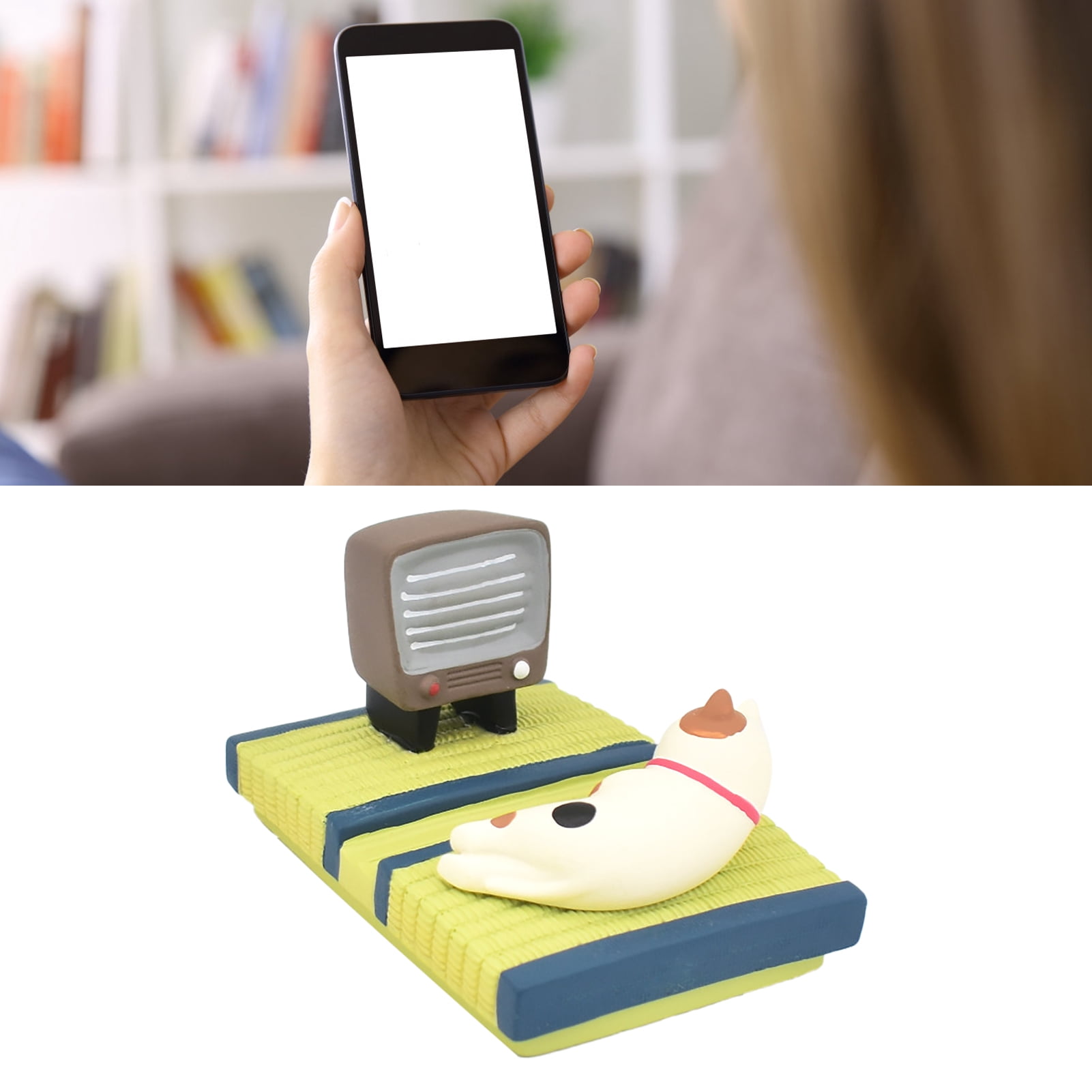 Cell Phone Stand, Cute Phone Stand Resin Lightweight Universal Stable Desk Cartoon Phone Holder for All Mobile Phone