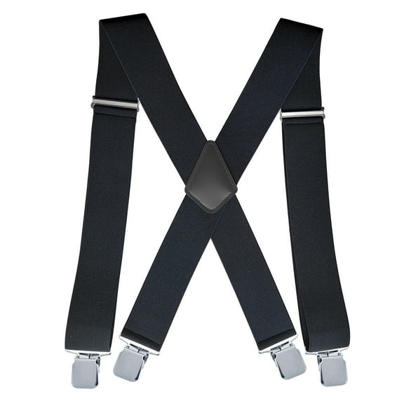 LQQBOX Suspenders for Men Heavy Duty, 2 Inch Wide Adjustable Elastic X Back Suspender