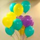 thumbnail image 5 of 100 globos de látex azules de 12 pulgadas para fiestas de cumpleaños, decoración de bodas para adultos, globos de helio para baby shower, globos azules y verdes, 5 of 5