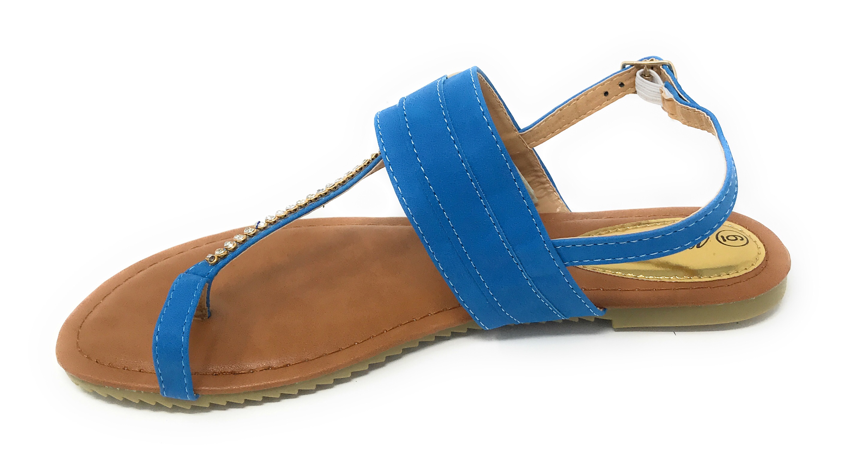 Victoria K Women's Side Buckle and Rhinestone Sandals