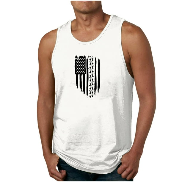 Tanques para Hombre de Verano Suelto Cuello Redondo de Algodón Poliéster Desgaste Casual, Camisa sin Mangas Deportivas de los Hombres para Diario Y Al Aire Libre