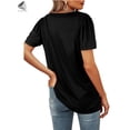 thumbnail image 4 of PULLIMORE Women Summer Square Neck T Shirts Short Sleeve Puff Sleeve Casual Loose Tops (XL, Black), 4 of 9