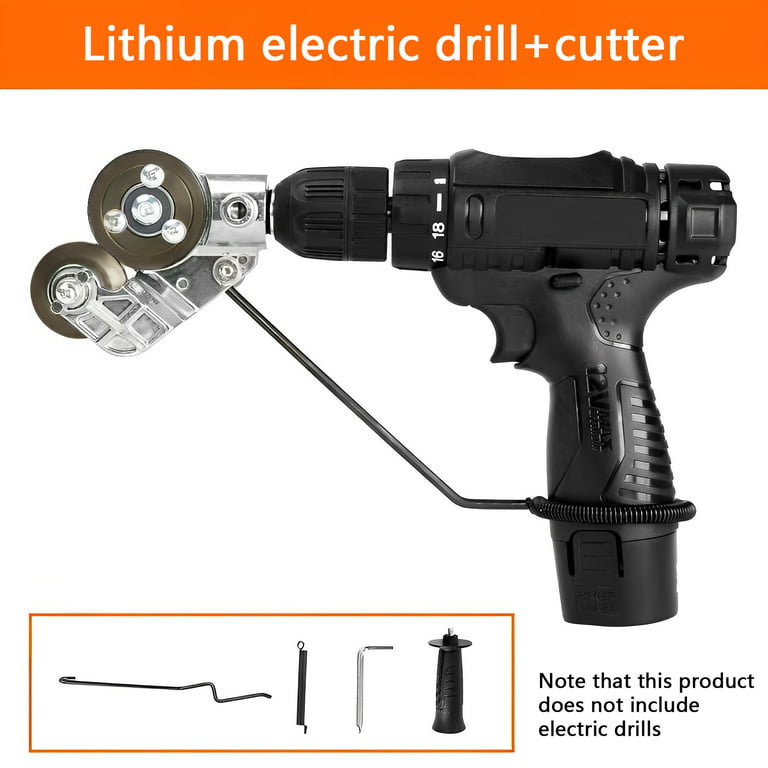 New Upgrade Electric Drill Plate Cutter, Universal Metal Nibbler Drill  Attachment with Adapter, Portable DIY Metal Nibbler Drill Cutter Head Tool  Set