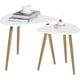 thumbnail image 1 of Set de 2 Mesas de Centro. Mesita Lateral Triangular, Mesita Lateral Minimalista para Sala de Estar, Mesa Auxiliar para el hogar. Coffee Table, para Sala de Estar y Balcón Hogar y Oficina. (Blanco), 1 of 4