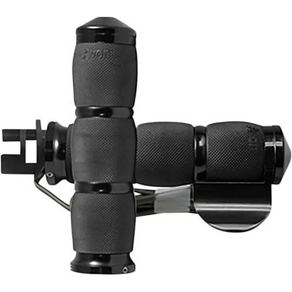 Avon Air Cushioned Heated Grips with Throttle Boss, Black Anoidized