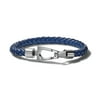 Bulova Men's Blue Marine Star Leather Bracelet with Stainless Steel Clasp - 7.5" J96B025M