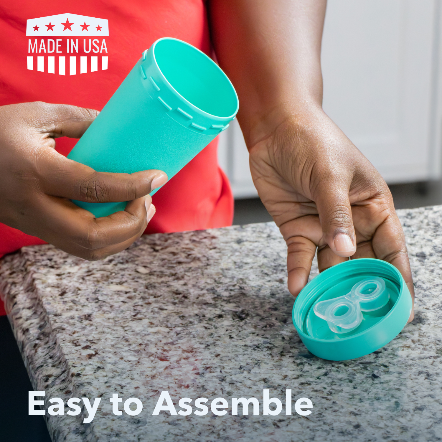 Re-Play No-Spill Sippy Cups Aqua & Lime, 2-Pack photo 4