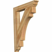 Ekena Millwork 6"W x 22"D x 26"H Merced Traditional Rough Sawn Bracket, Western Red Cedar