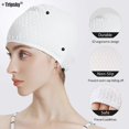 thumbnail image 4 of Silicone swimming cap, comfortable shower cap, suitable for curly hair short medium long hair, male and female swimming cap, shower cap to keep the ha, 4 of 4