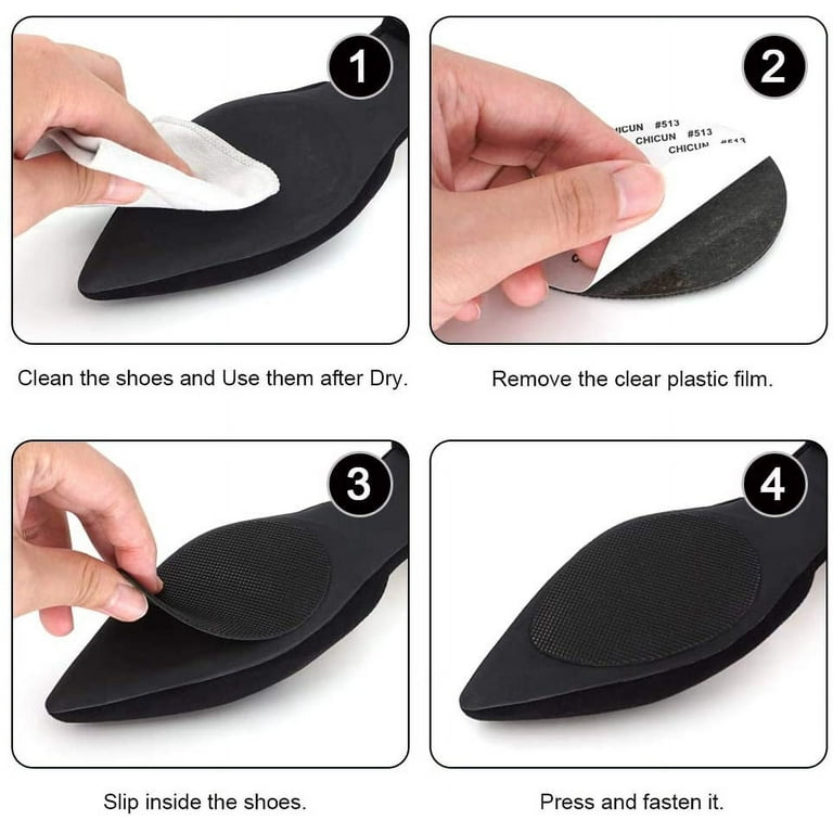Black Non-Slip Shoes Pads Adhesive Shoe Sole Protectors Shoe Grips on  Bottom of Shoes High Heel Anti-Slip 