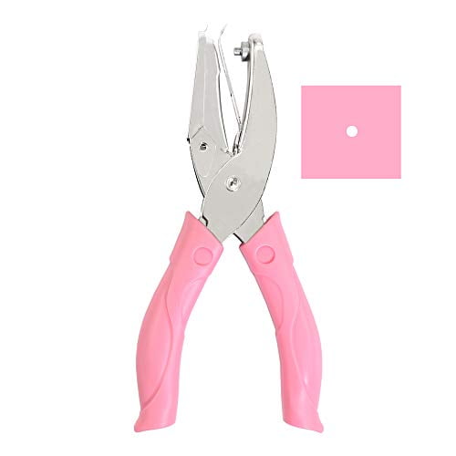 Jeemitery 1/16 Inch Small Mini Tiny Shaped Circle Metal Single Handheld Hole Paper Punch Punchers with Soft-Handled for Tags Clothing Ticket