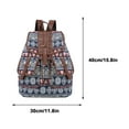 thumbnail image 3 of Vintage Ethnic Floral Canvas Backpack | Drawstring Closure Travel Bag | Multi-Pocket Design 30x40cm | Polyester Lined | Adjustable Straps | 400g Lightweight | Fashion Rucksack for Daily Use & Travel, 3 of 4
