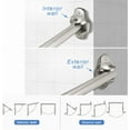 thumbnail image 4 of Tringle de Rideau de Douche Courbée, Tiges de Douche Rondes 42-73 Pouces pour Salle de Bain, Tiges de Douche en Acier Inoxydable Courbées pour Baignoire, Cabine - Nickel Brossé, 4 of 14