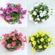 thumbnail image 3 of QIFEI 1 paquete de flores artificiales para exteriores, resistentes a los rayos UV, simulación de gloria de la mañana, petunia, decoración para bodas, hogar, rosa roja, 3 of 8