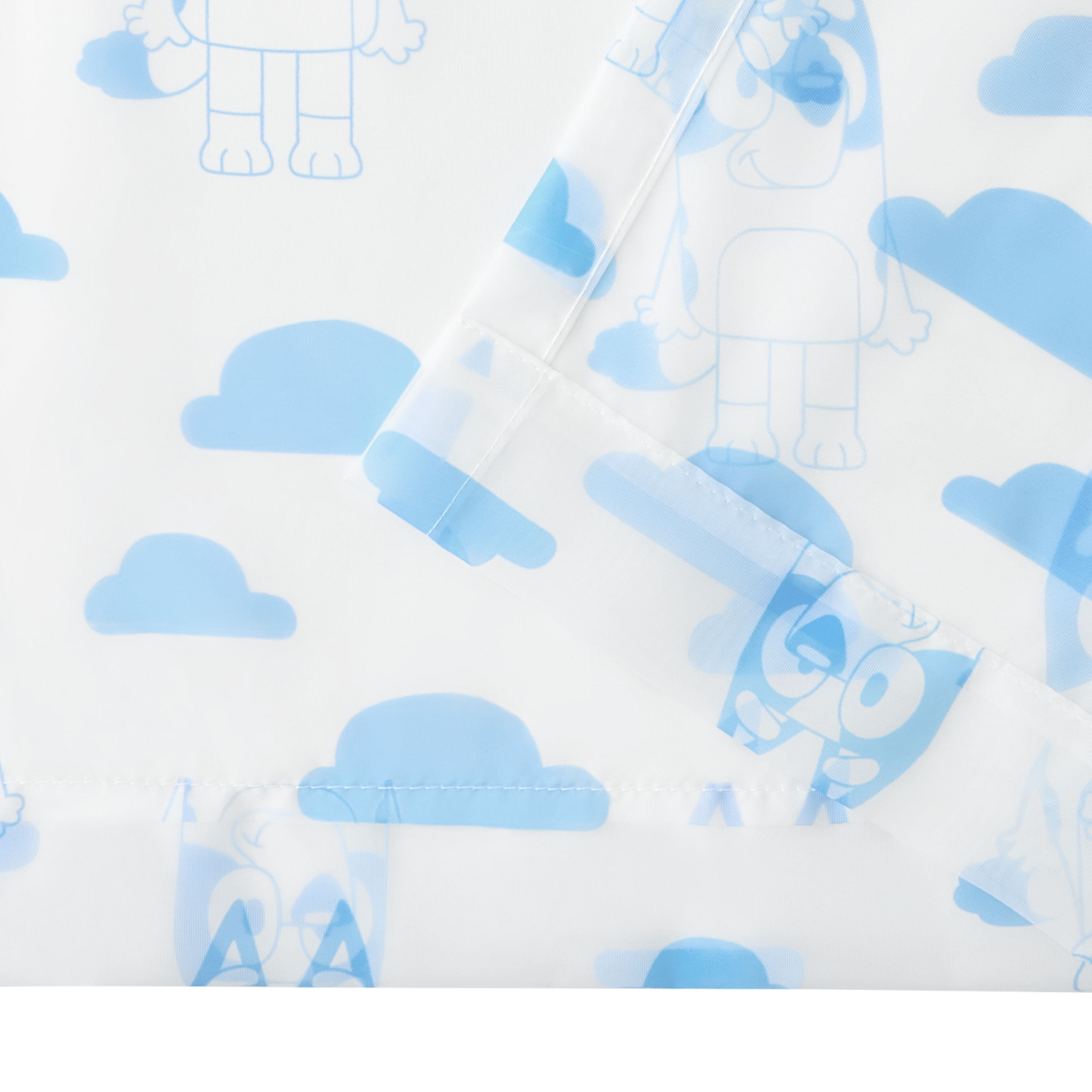 Bluey Dream Sheer Kids Drape, 38" x 84", White, BBC Studios