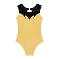 thumbnail image 6 of YONGHS Kids Girls Rhinestone Sleeveless Gymnastics Ballet Leotard Figure Ice Skating Dance Biketard Yellow 14, 6 of 7