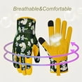 thumbnail image 5 of HOMEIORA 1 Pair Leather Gardening Gloves for Women Thorn Proof Garden Gloves Touch Screen Working Gloves Gifts, M, 5 of 8