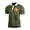 Army Green, variant on Yiaimeir Men's Three Button Printed Lapel Short Sleeve T-Shirt Top Streetwear,Size M-3XL