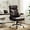 Coffee, variant on Ergonomic Swivel Computer Executive Chairs with Footrest, Flip-up Armrests PU Leather Padded Office Chairs, 100-135°Recline, with Adjustable Height, 500LBS, Black