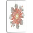 thumbnail image 2 of Simple Red and White Fractal Flower - Floral Canvas Art Print, 2 of 3