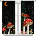 thumbnail image 7 of Mushroom Curtains,Dream Forest Plants Beautiful Moon Animals Snails Printed Curtains Home Bedroom Living Room Kitchen Curtains 52x84in, 7 of 7