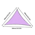 thumbnail image 2 of Anckoeil 118.2×118.2Inches Sun Protection Triangular Shade Garden Swimming Pool Antiuv Shade Cloth Tarpaulin, 2 of 5