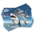 thumbnail image 1 of Ambesonne Sealife Place Mats Set of 4, Marine Navy Fish Sharks, Standard Size, Multicolor, 1 of 6