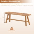 thumbnail image 3 of Gymax Acacia Wood Outdoor Garden Bench w/Slatted Seat 800 lbs Capacity for Front Porch, 3 of 9