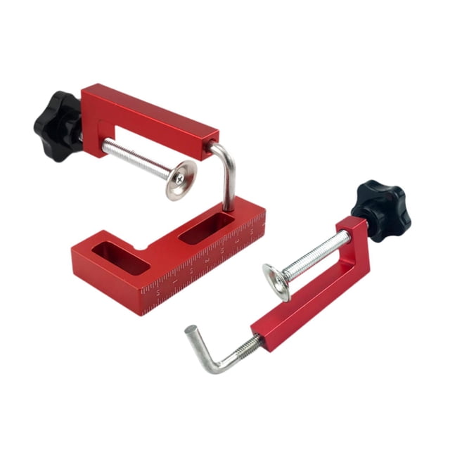 Abrazaderas de esquina, escuadras de posicionamiento, abrazaderas para cercas, resistentes, con rotación de 360 degree, para carpintería. 1 pieza roja