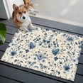 thumbnail image 3 of 2x3 Ft Entryway Area Rug, Botanicals Flower Kitchen Rug Runner Washable Floor Mat, Blue Wildflower Garden Motifs Floral Non Slip Indoor Door Mat Throw Carpet for Bathroom Living Room Bedroom, 3 of 8