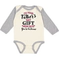 thumbnail image 3 of Inktastic Im Your Fathers Day Gift Mom Says Youre Welcome in Pink Boys or Girls Long Sleeve Baby Bodysuit, 3 of 5