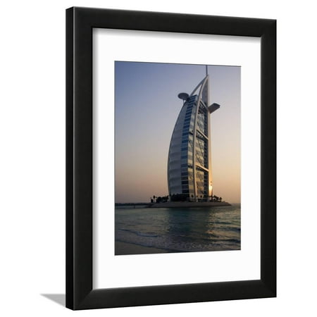 Burj Al Arab Hotel, Dubai, United Arab Emirates, Middle East Black Framed Giclee Print Wall Art By Amanda Hall - 11.0