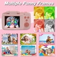 thumbnail image 5 of Oggfader Digital Camera for Kids 10-12 Retro Children's Digital Camera 2.4-inch 2000W High-definition Lens Be Abled To Take Photos Video Filter High-definition Mini Flip Selfie,Pink, 5 of 9