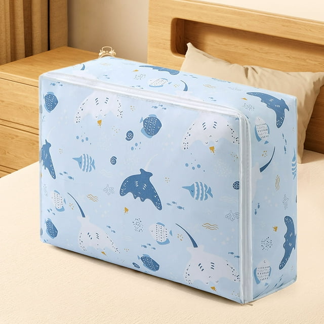 Yhmxh Closet Organizers and Storage Clothes Quilts Storage Bag Wardrobe Sorting Storage Box Portable Storage Bag Zipper Cup Storage Bag Peva Storage