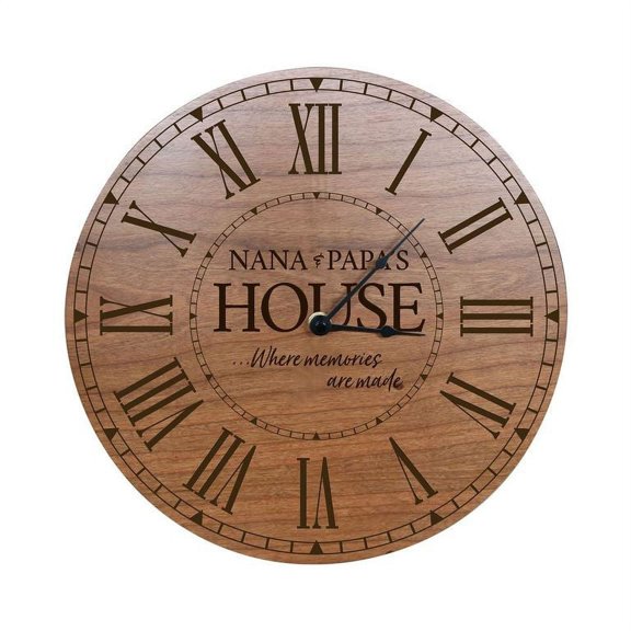LifeSong Milestones Nana & Papas House- Clock - 12in Clock_Nana & Papas House