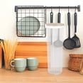 thumbnail image 7 of LHNFT Clear Plastic Tall Food Storage Spaghetti Noodle Pasta Container with Locking Lid Round Transparent Storage Container Airtight Spaghetti Noodle Holder Rectangular Chopstick Storage Box, 7 of 7