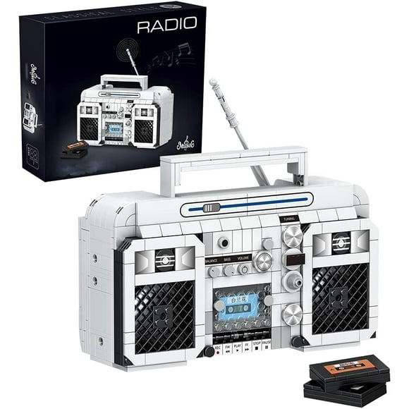 TRAHOO-Adult Building Set, Classic Retro Series, Adult Building Set, Construction Brick Set Best Gift for Adult, Teens, Collectible Model to Build, Radio 645pcs