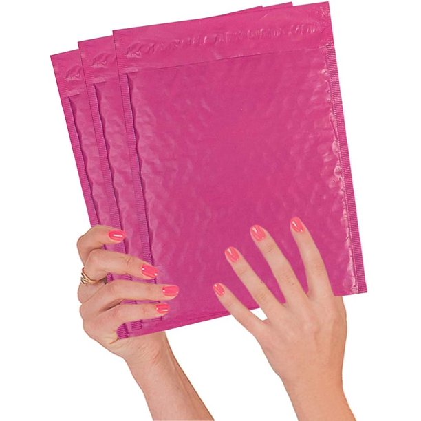 25 Pack Poly Bubble mailers 6x9. Padded envelopes 6 x 9 Hot Pink