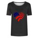 thumbnail image 4 of Tops Cortos para Mujeres Día de la Independencia Patriótica Impreso Cuello Redondo, Camiseta de Manga Corta Casual para la Primavera, Verano Y Fiesta, 4 of 4