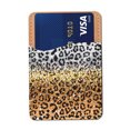 thumbnail image 1 of WIRESTER Self-Adhesive PU Leather Card Holder Stick on Pocket Credit Card Case Pouch Wallet for Apple Samsung Motorola LG Smart Phones - Yellow Glitter Black/White Leopard & Black/Yellow Leopard, 1 of 6