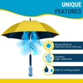 thumbnail image 3 of Mister Breeze Sun Umbrella with Built in Fan and Mister System. Perfect for Festivals, Amusement Parks, Sporting Events or anywhere you want to Keep your Cool - Rainbow, 3 of 4