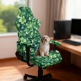 thumbnail image 2 of SCRAWLGOD St. Patrick's Day Four Leaf Clover Pattern Green Pattern Gaming Chair Cover with Armrest Cover, Soft Chair Seat Slipcover for Roating Chairs Reclining Computer Chair Protectors Set of 4, 2 of 7