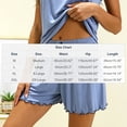 thumbnail image 3 of BLVB Womens Pajama Shorts Soft Comfy Ruffle Lounge Sleep Shorts Summer Casual Elastic Waist Pj Bottoms, 3 of 7
