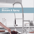 thumbnail image 3 of WOWOW Brushed Nickel Spring Kitchen Faucet with Pre-Rinse Pull Down Sprayer, 3 of 9