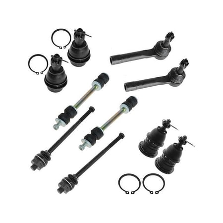 Front Ball Joint Sway Bar Link Tie Rod End Kit 10 Piece - Compatible with 2002 - 2006 Cadillac Escalade 2003 2004 2005